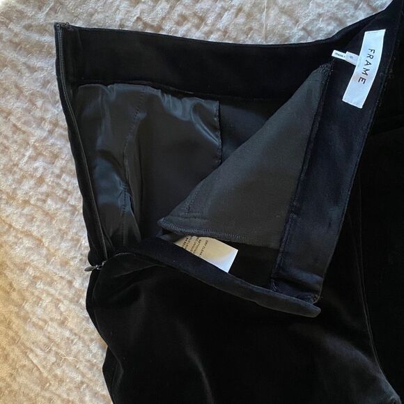 Black Velvet Flare Pants - Picture 6 of 9